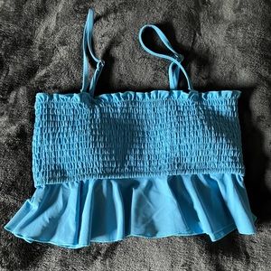 Cupshe Ruched with Ruffle Trim Swim Top